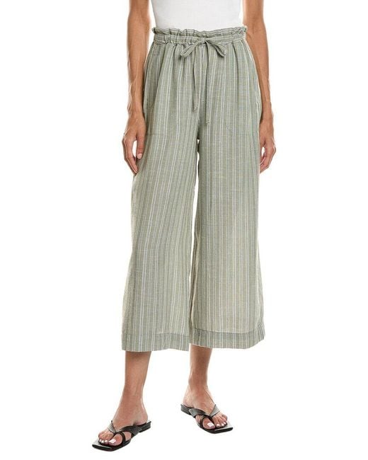 Max Studio Green Drawstring Cropped Pant