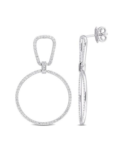 Rina Limor White 14k 0.87 Ct. Tw. Diamond Circle Earrings