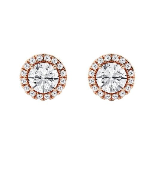 Lab Grown Diamonds White 14k Rose Gold 3.50 Ct. Tw. Lab-grown Diamond Studs