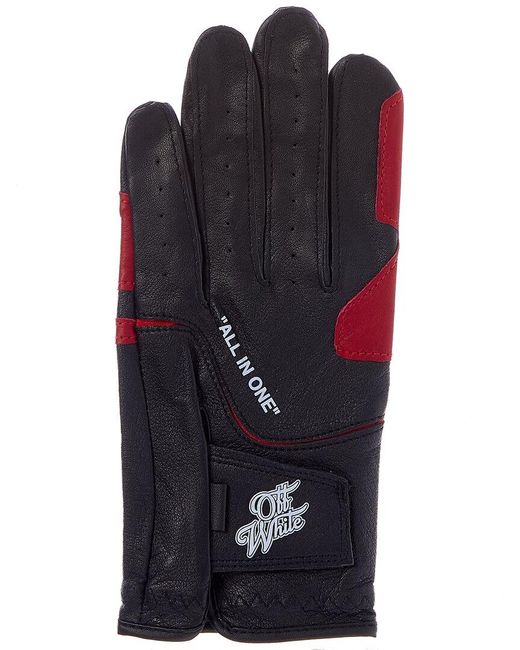 Off-White c/o Virgil Abloh Blue Golf Leather Glove for men