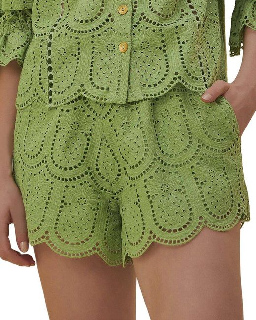 Farm Rio Green Shorts