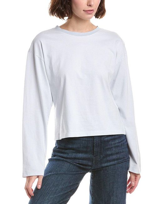 Rag & Bone White Kelly Stripe Boxy Top