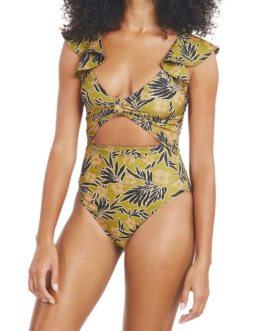 Tanya Taylor Green Coraline One-piece
