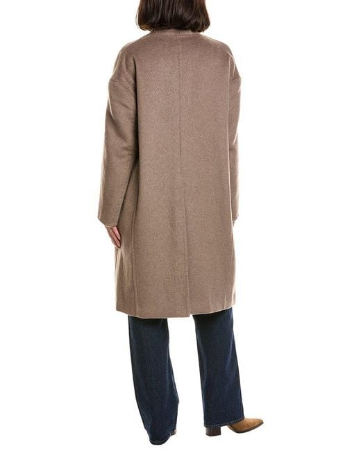 Vince Natural Wool-Blend Long Coat