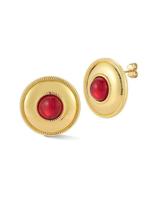 Chloe and Madison Multicolor Plated Cz Statement Stud Earrings