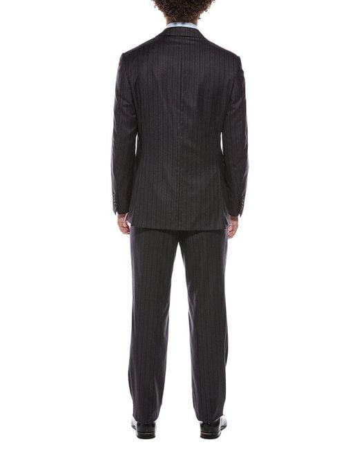 Canali Black 2Pc Wool & Silk-Blend Suit for men