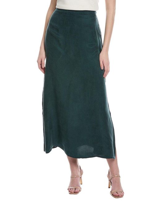 Splendid Green Orla Satin Maxi Skirt
