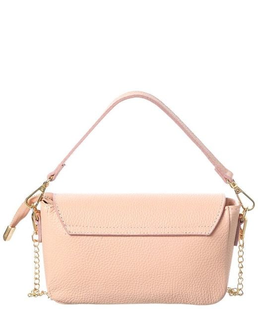 Italian Leather Pink Shoulder Bag