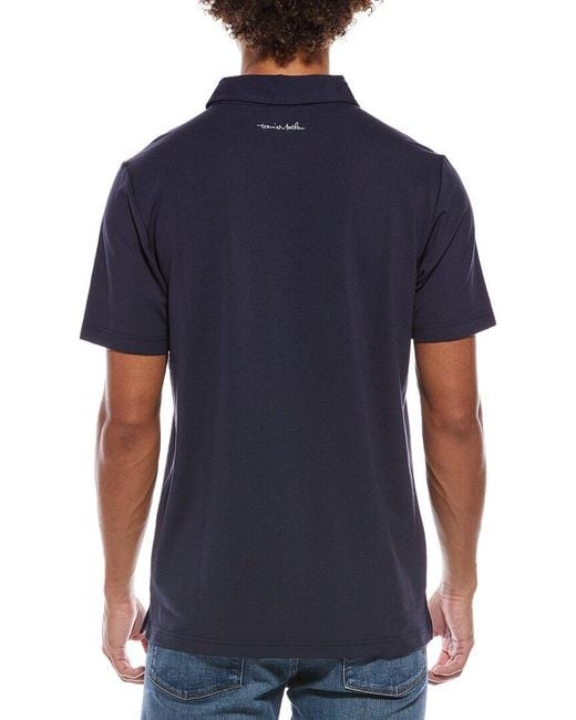 Travis Mathew Blue Featherweight Performance Polo Shirt for men