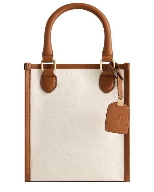 Tommy Bahama Brown Solid North/South Canvas Tote