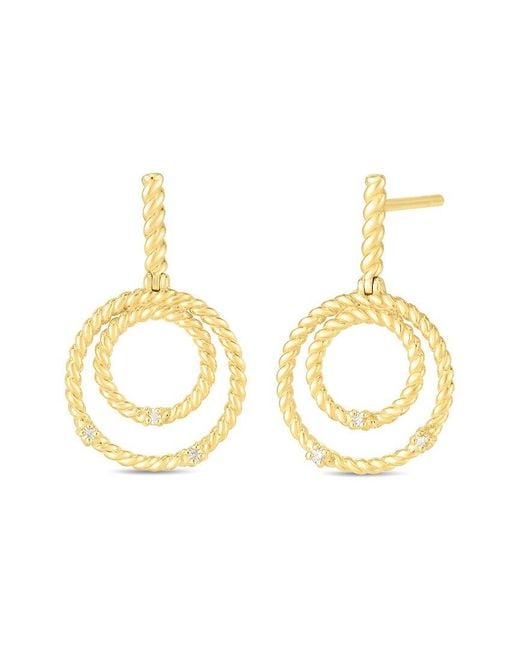 Phillip Gavriel Metallic 14k & Silver 0.03 Ct. Tw. Diamond Dangle Earrings