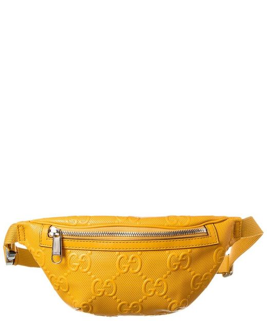 Gucci Orange Leather Belt Bag for men