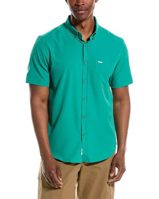 Vintage Green Summer Stretch Shirt for men