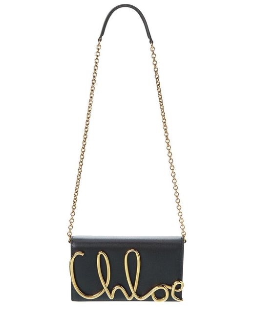 Chloé Iconic Logo Leather Shoulder Bag in White Lyst UK