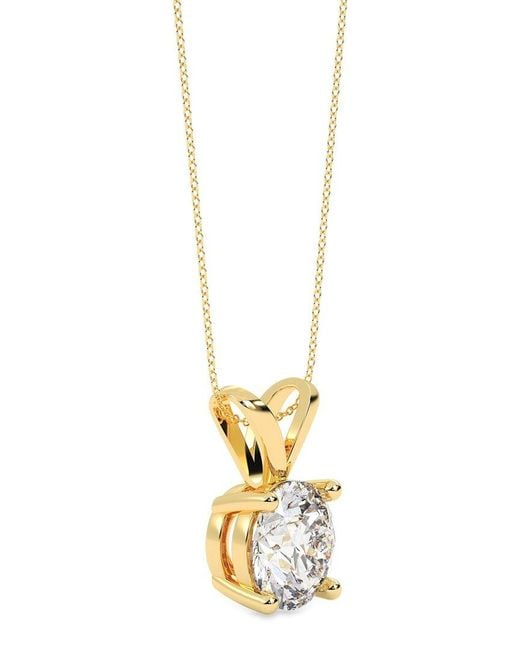 Lab Grown Diamonds Metallic 14k 0.75 Ct. Tw. Lab-grown Diamond Necklace