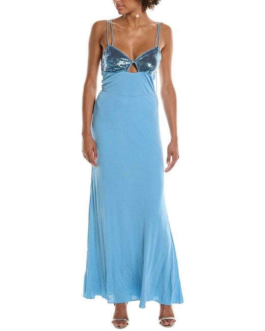 Halston Heritage Blue Kasen Gown