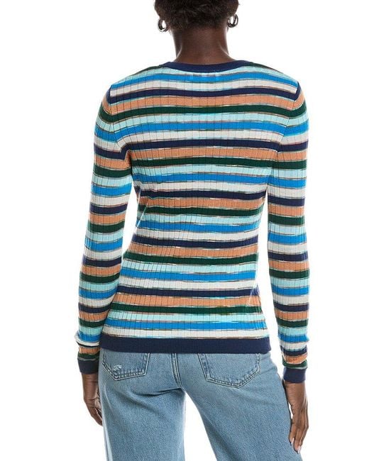 Missoni Blue Wool-Blend Cardigan