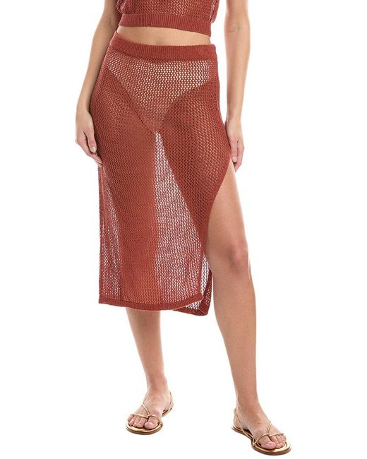 VYB Red Saylor Crochet Skirt