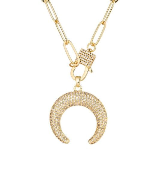 Eye Candy LA Metallic The Luxe Collection Cz Paperclip Pendant Necklace