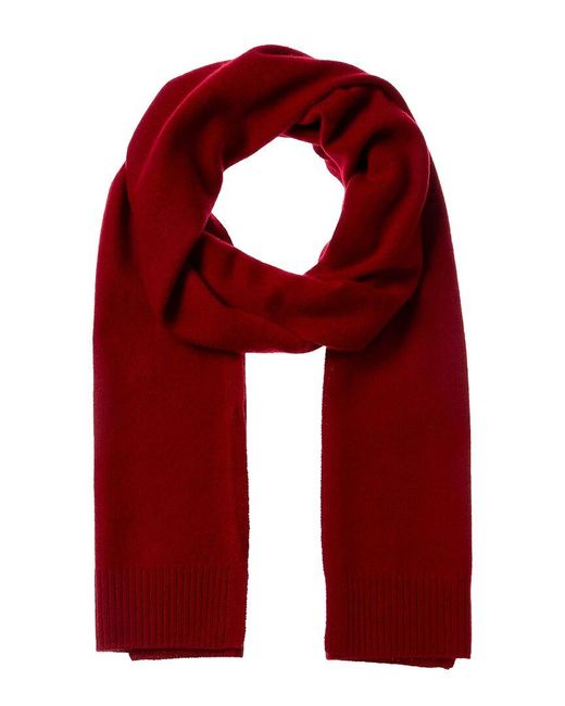 Qi Red Cashmere Jersey Cashmere Scarf for men