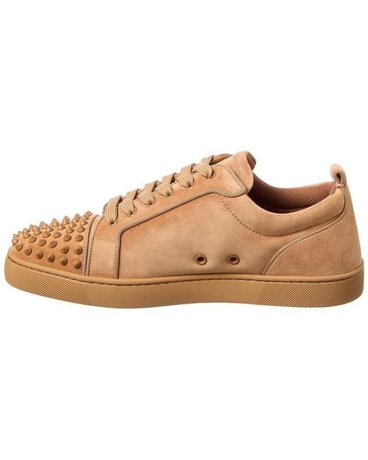 Christian Louboutin Brown Louis Junior Spikes Suede Sneaker for men
