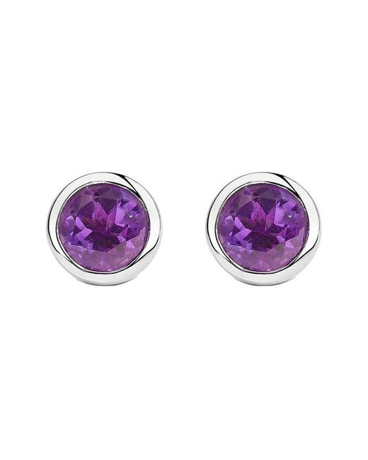 Haus of Brilliance Purple Colorful Gemstones 1.40 Ct. Tw. Lab-Grown Amethyst Stud Earrings