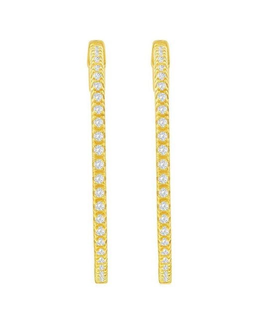 Suzy Levian CZ Jewelry Metallic Suzy Levian Silver Cz Hoops