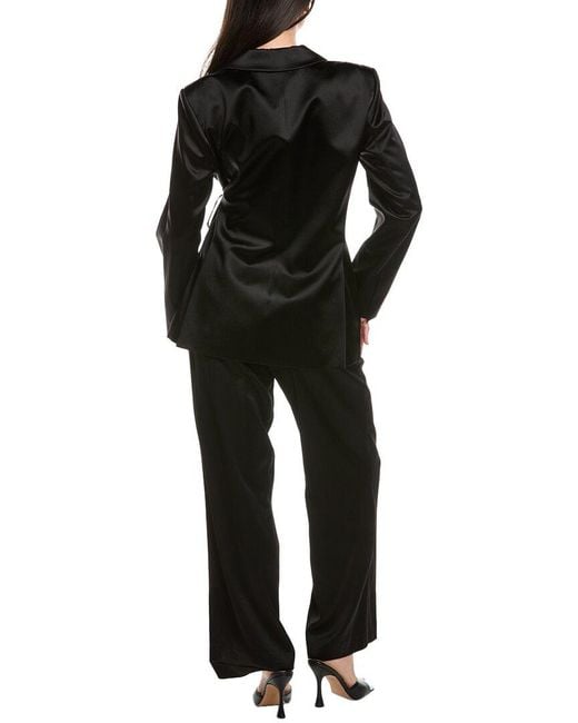 Carolina Herrera Black Wrap Front Jacket