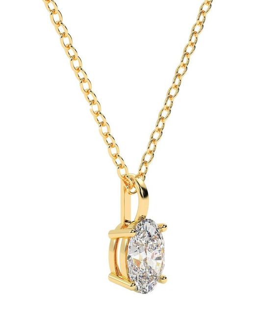 Lab Grown Diamonds Metallic 14k 1.00 Ct. Tw. Lab-grown Diamond Necklace
