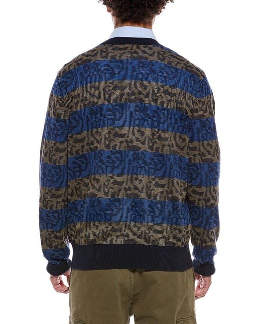 Rowing Blazers Blue Tonal Striped Sweater for men