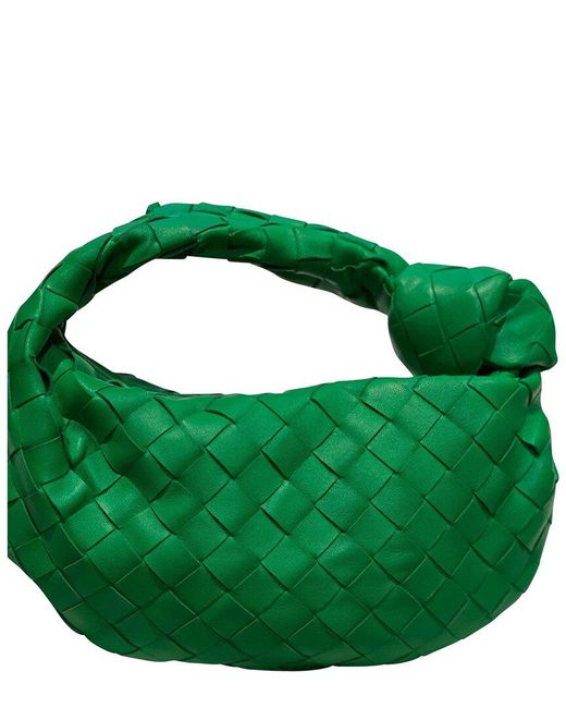 Bottega Veneta Green Leather Mini Jodie Shoulder Bag (authentic Pre-loved)