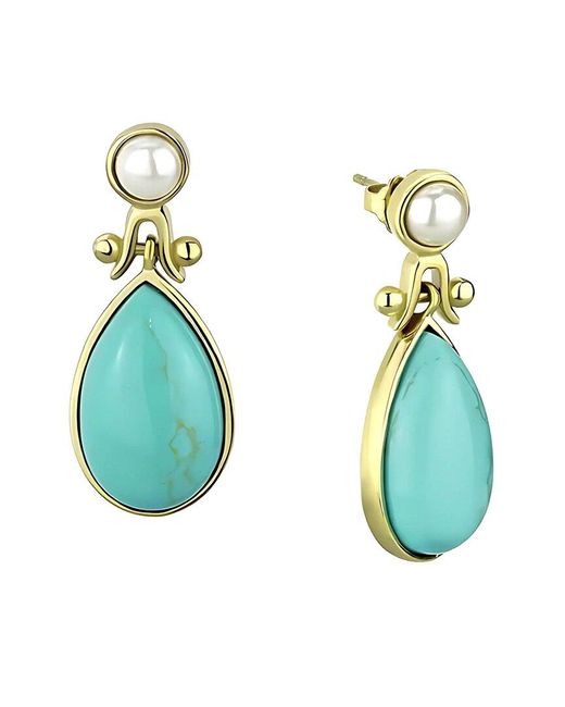 Alamode Jewelry Green Plated Stainless Steel Earring