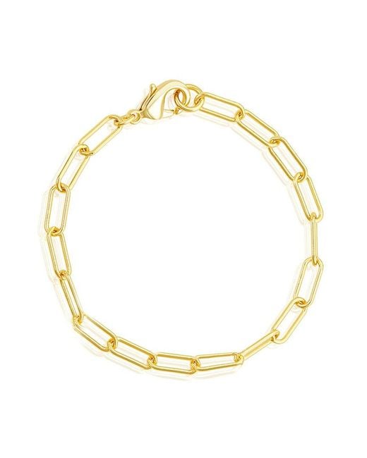 Adornia Metallic 14k Plated Paperclip Chain Bracelet