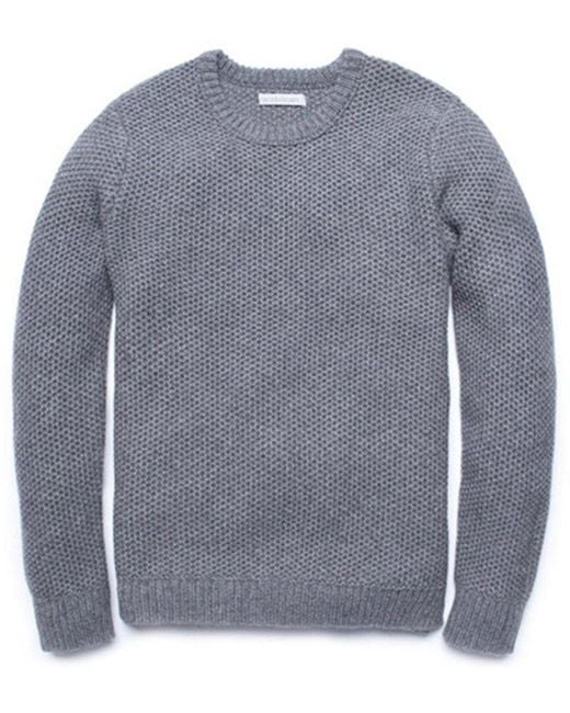 Outerknown Gray Eastbank Crewneck Sweater for men