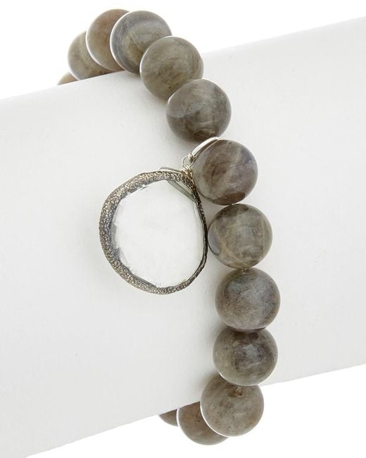 Rachel Reinhardt Jewelry Gray Silver Gemstone Bracelet
