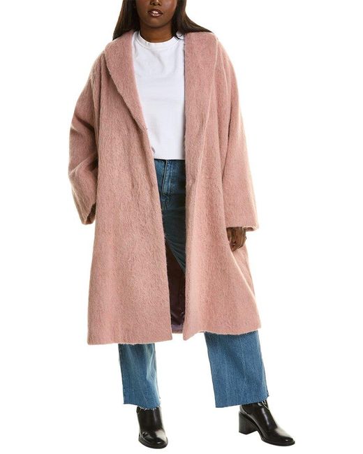 Marina Rinaldi Blue Tenero Wool & Alpaca-blend Coat