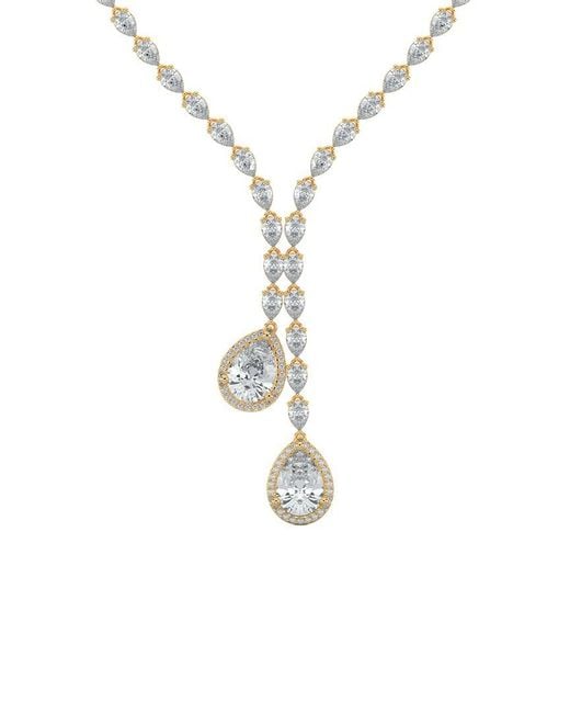Sabrina Designs Lab Grown Diamonds White 14K 16.39 Ct. Tw. Lab-Grown Diamond Lariat Necklace