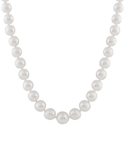 Masako Pearls White Splendid Pearls 14k 9-12mm South Sea Pearl Necklace
