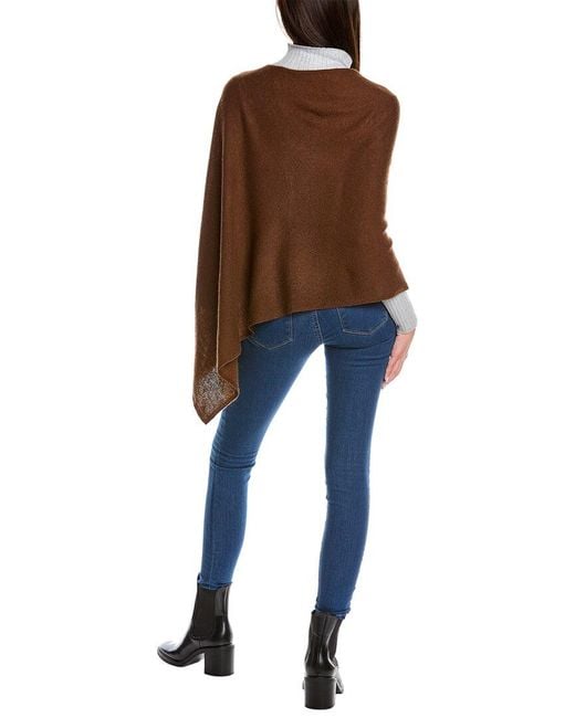 Portolano Brown Lightweight Cashmere Poncho