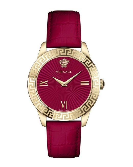 Versace Red Greca Signature Watch