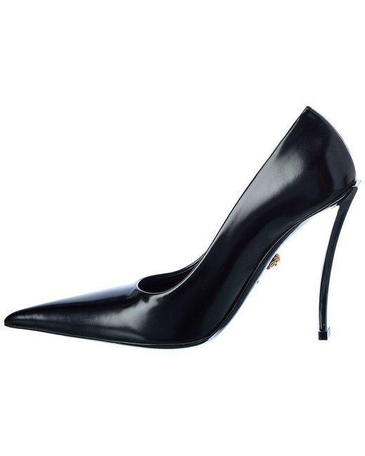 Versace Blue Pin-point Leather Pump