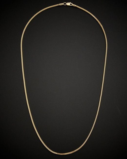Italian Gold Black 14k Franco Link Necklace