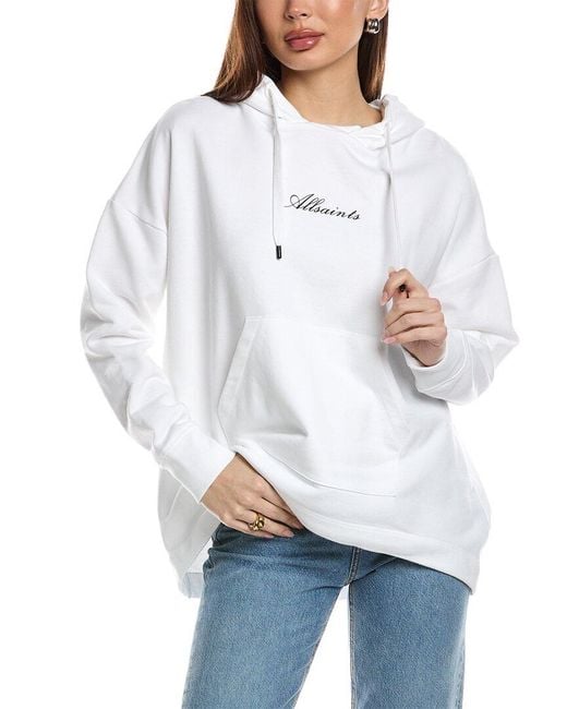 AllSaints White Vita Etie Hoodie