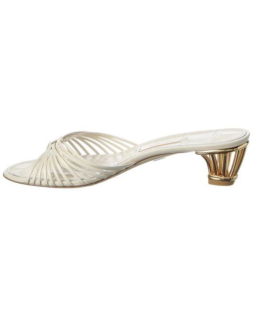 Ferragamo White Leather Sandal