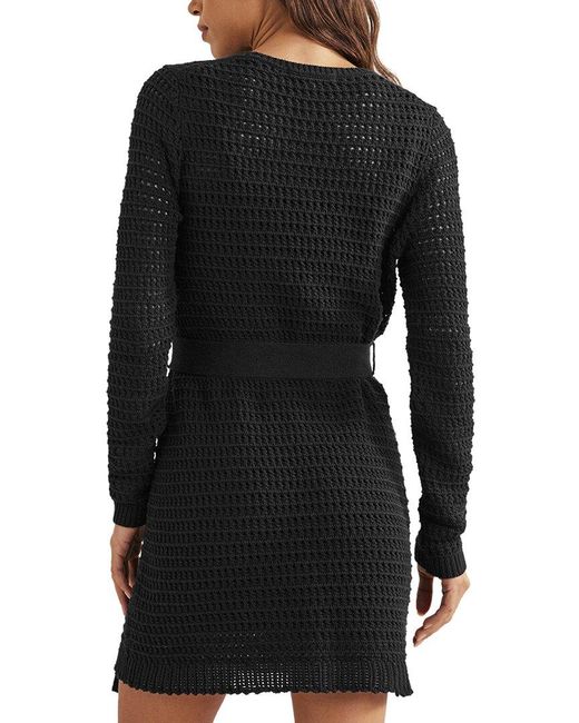 Boden Black Crochet Knit Dress