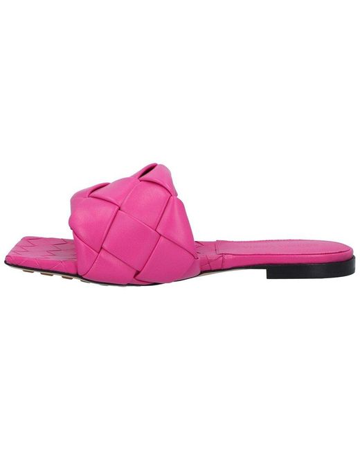 Bottega Veneta Pink Leather Lido Flat Sandal (Authentic Pre-Loved)