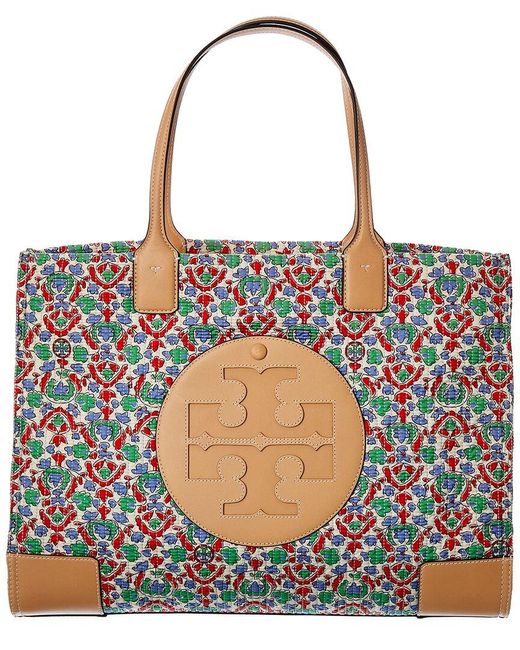 Tory Burch Multicolor Ella Floral Quilted Tote Bag