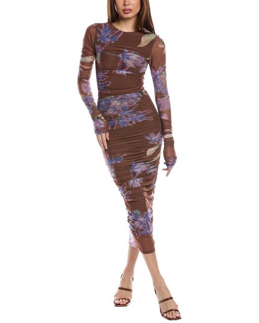 Rococo Sand Red Midi Dress