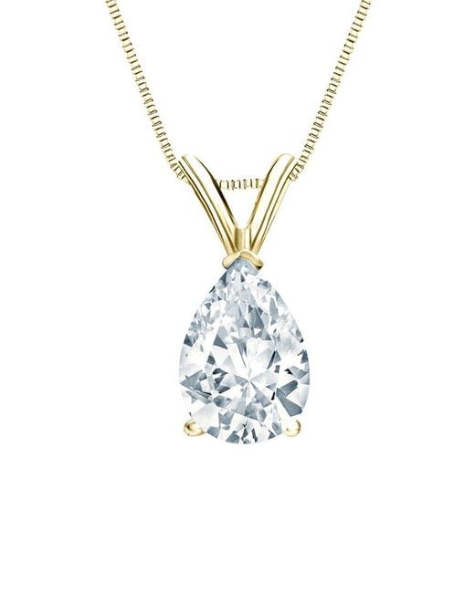 Sabrina Designs Lab Grown Diamonds Metallic 14K 2.50 Ct. Tw. Lab-Grown Diamond Solitaire Pendant