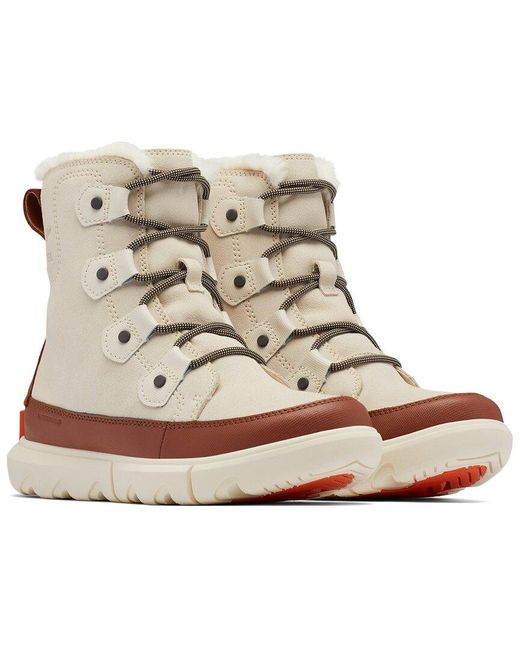 Sorel Explorertm Ii Joan Wp Suede Boot in Natural Lyst UK